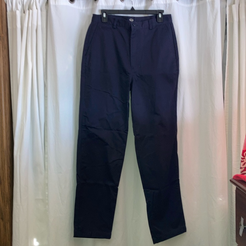 Dockers navy blue flat front khakis